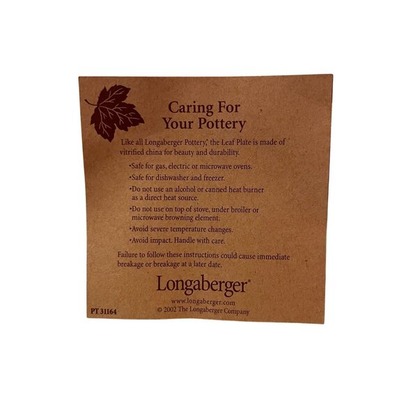 Longaberger Falling Leaves Pottery Plates Set of 4 Autumn Colors 6.75” Used - Picture 8 of 14